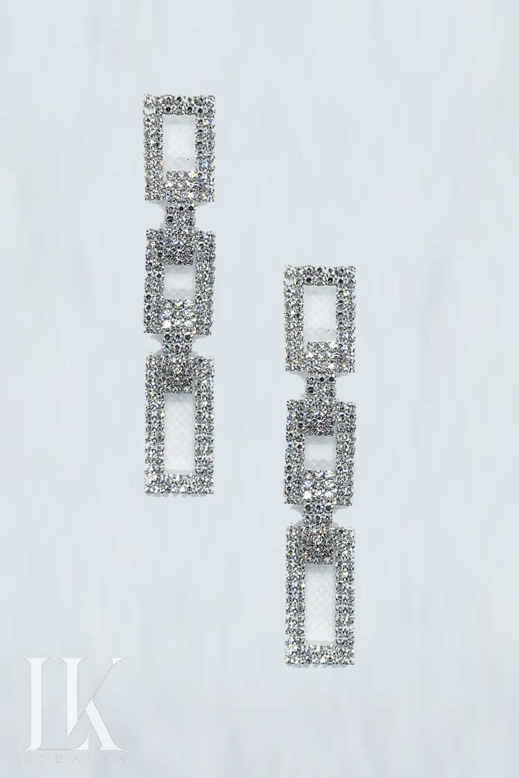 Chain Link Earrings (Silver)