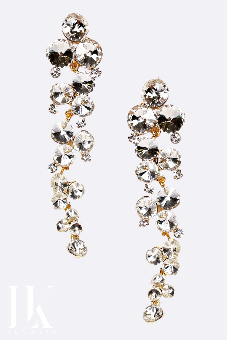Crystal Bubble Drop Earrings